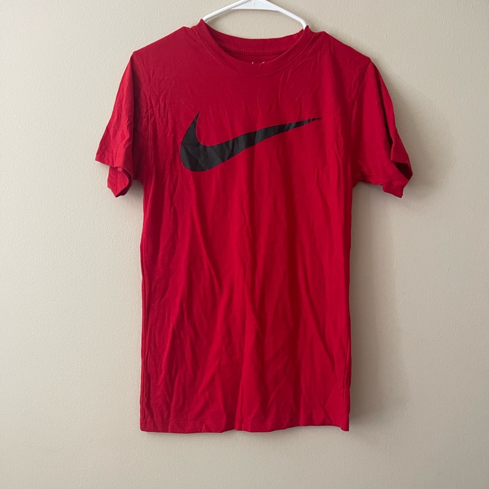 Nike Red Short Sleeve Tee with Black Logo